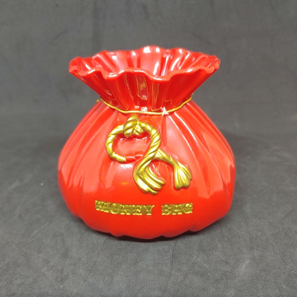 Vintage 1953 Plastic Money Bag Bank Knickerbocker Plastic Company